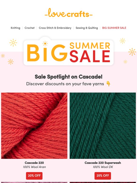 Treat your stash to the good stuff 💎 Cascade Yarns is on sale!