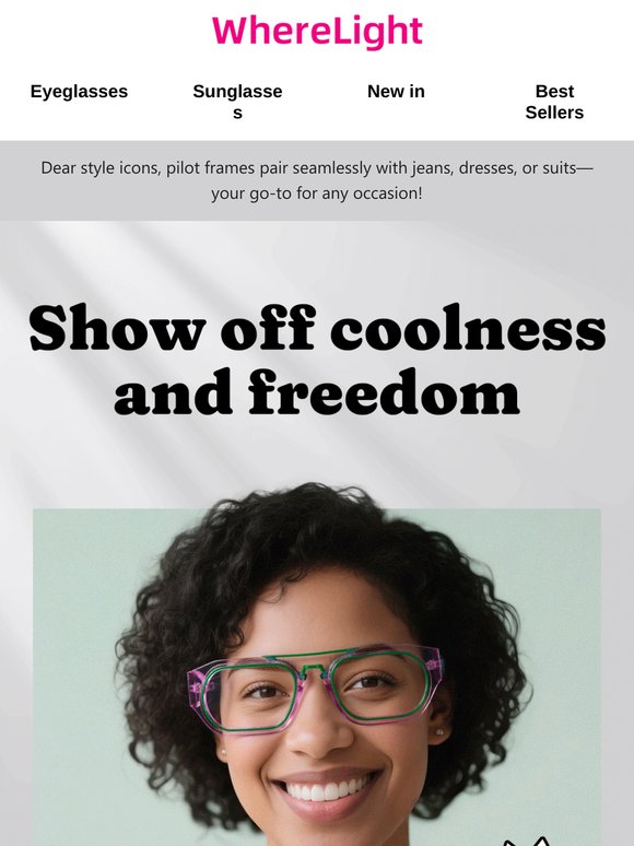 Narrow Faces? Pilot Frames Add Edge!👓