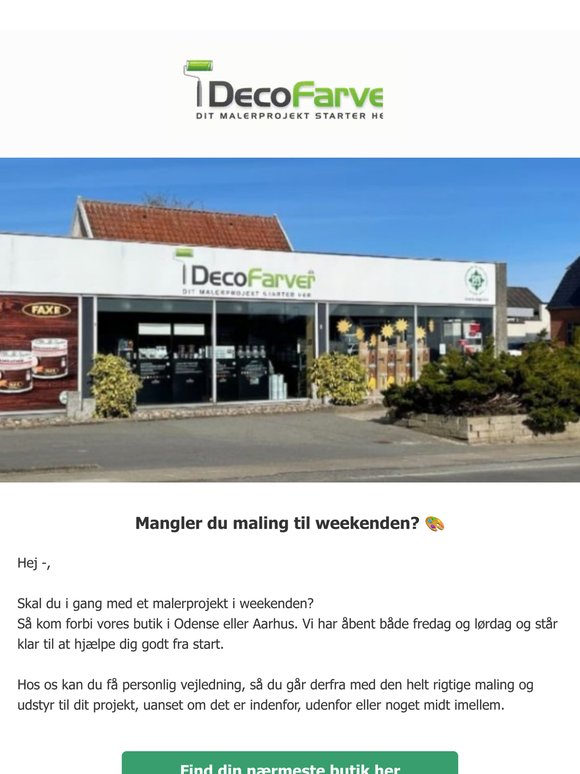 Skal du male i weekenden? Kom forbi butikken 🎨