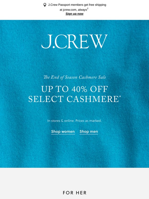 Three words: Cashmere. On. Sale.