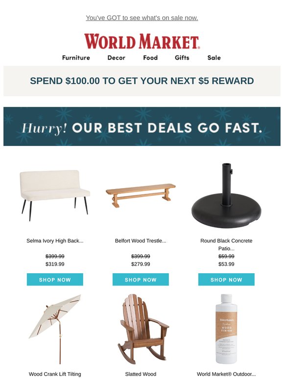 NEW MARKDOWNS! Hurry—they’ll go fast.