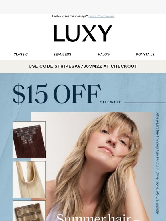 Your exclusive savings: $15 off for 4 days only