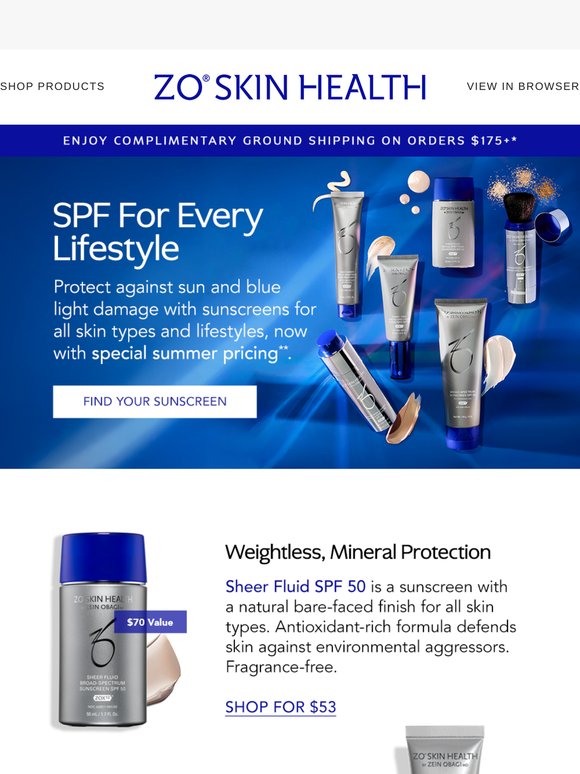 ZO SPF For Every Lifestyle