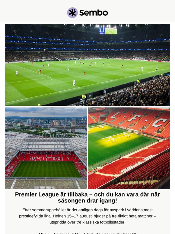 ⚽ Premier League-start – se stjärnorna live i augusti!