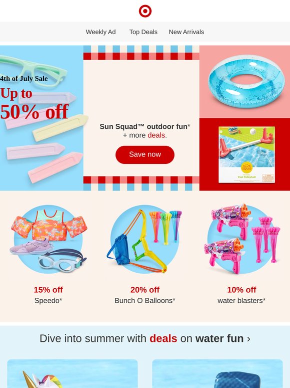 Up to 50% off Sun Squad during our 4th of July Sale 😎