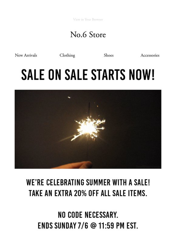 Starting Today: SALE ON SALE!