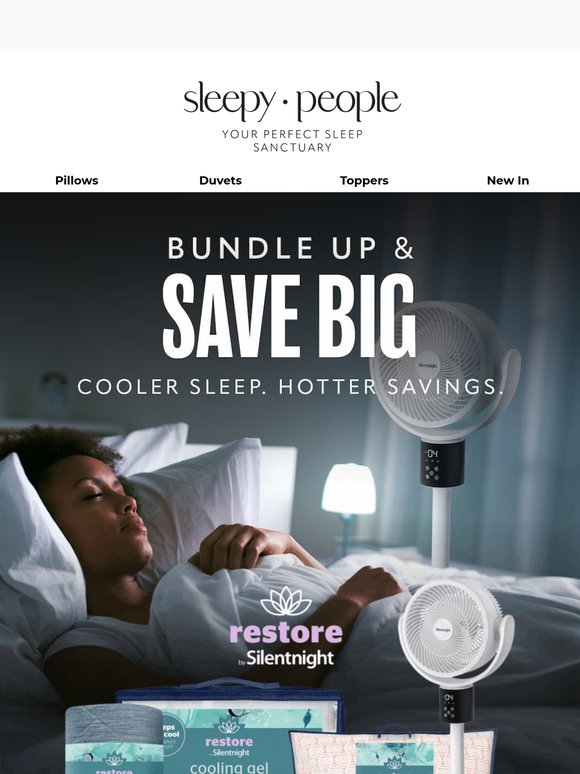 Sleep cooler & save bigger. Up to £115 off! ❄️