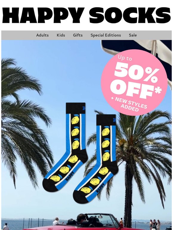 Hot Deals, Cool Socks—Up to 50% OFF!