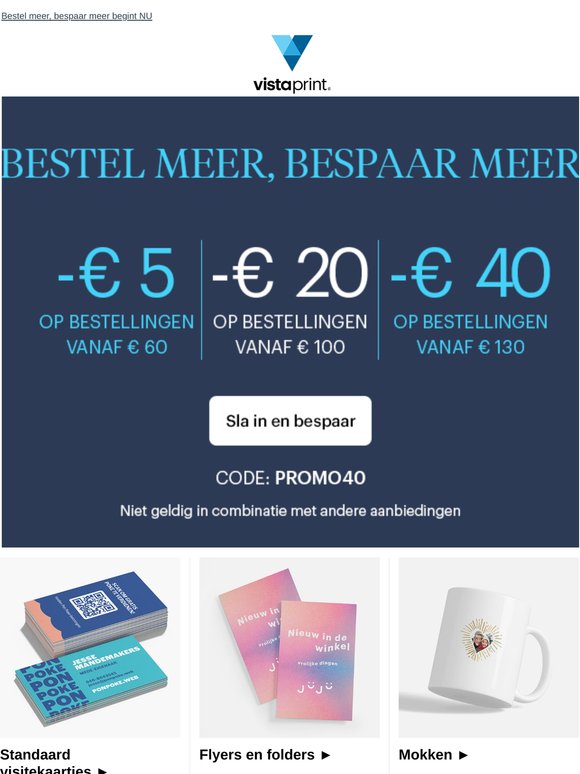 Dit ga je geweldig vinden: tot -€ 40 op ALLES 🙌