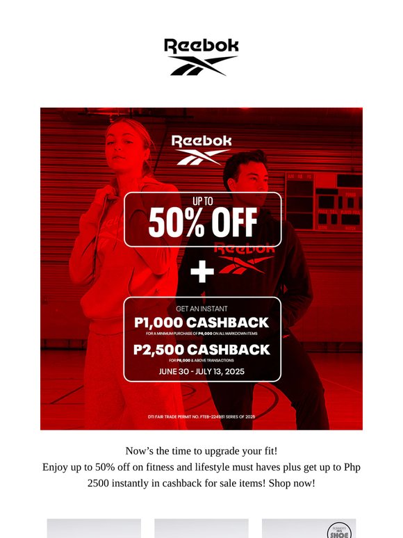 End of Season Sale + up to Php 2500 Cashback + Pickleball releases