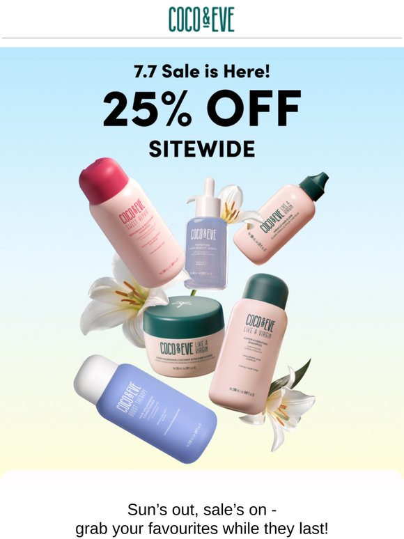 QUICK - It's Our 7.7 Sitewide Sale