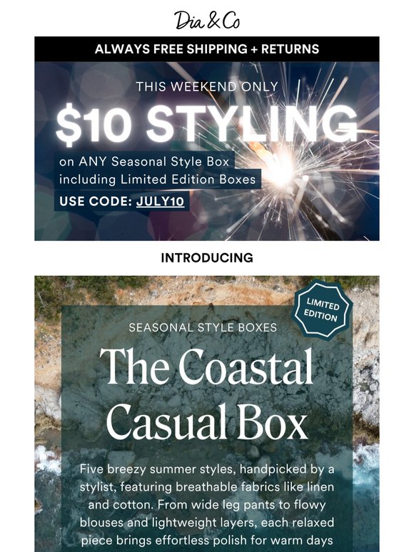 A Brand NEW Box + $10 Styling = Holiday Weekend Win