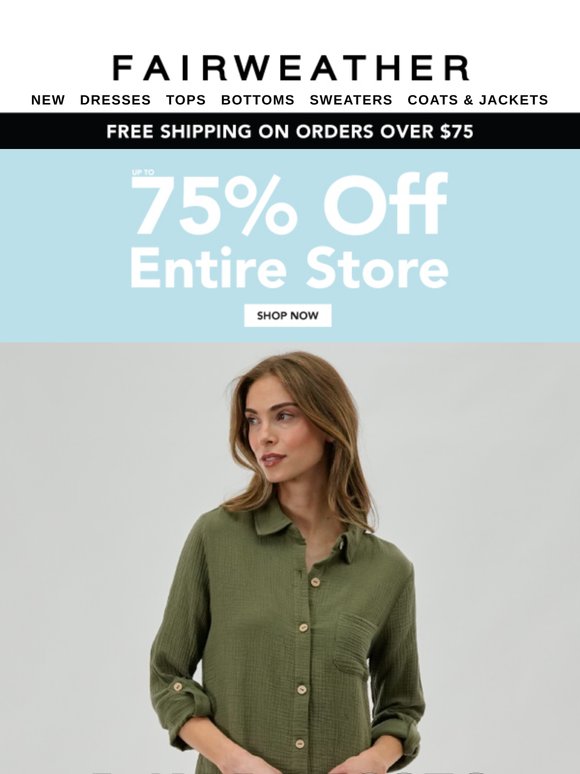 🛍️ Day Dresses Now Up To 75% Off!