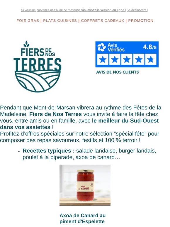 🎉 Nos offres festives pour la Madeleine à ne pas manquer !