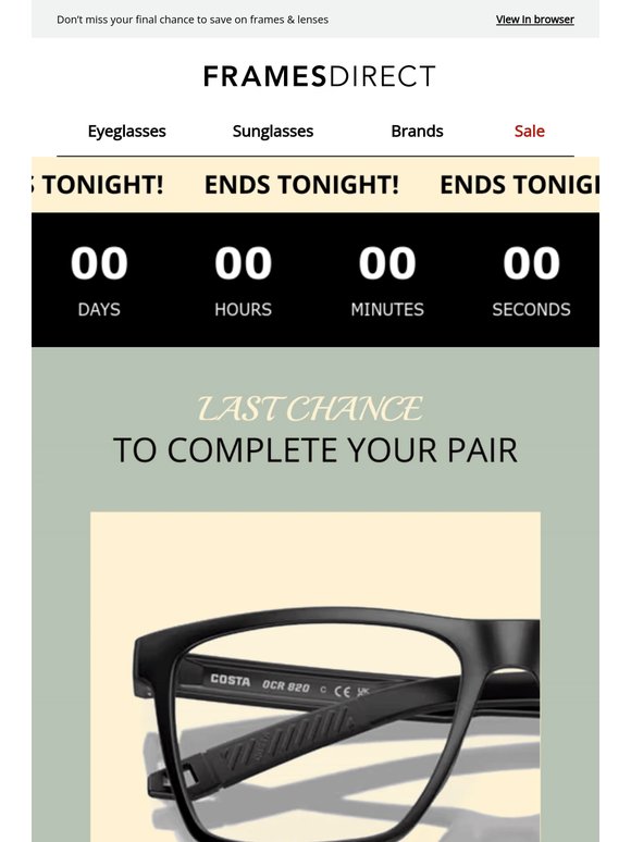Time’s almost up: complete your look now with 40% off ⏰