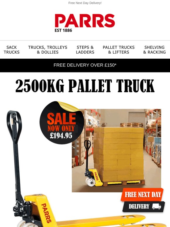 Move More for Less – Pallet Truck Now £194.95