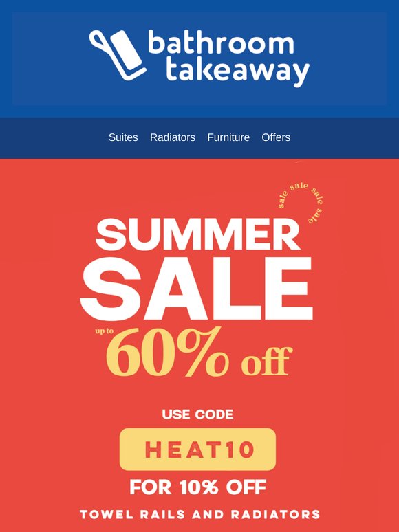 Code "HEAT10" -  Save on Towel Rails & Radiators