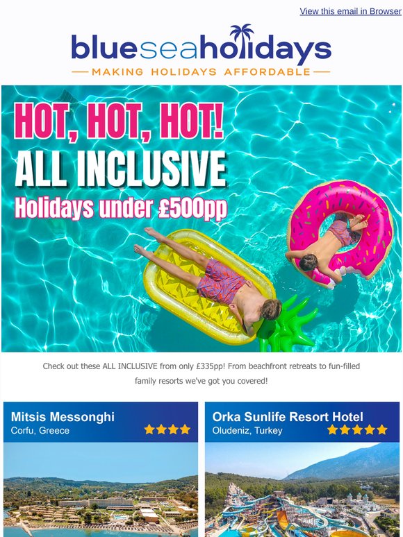 ☀ All-Inc Holidays Under £500pp! ✈ Corfu, Lanzarote, Mallorca & More! 😍