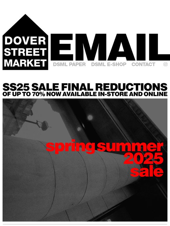 SS25 Sale final reductions of up to 70%