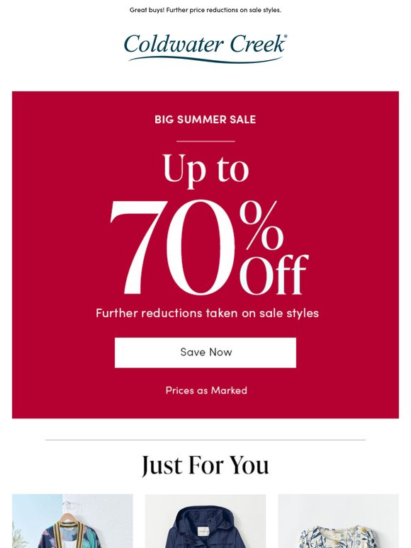 Markdowns Up to 70% Off