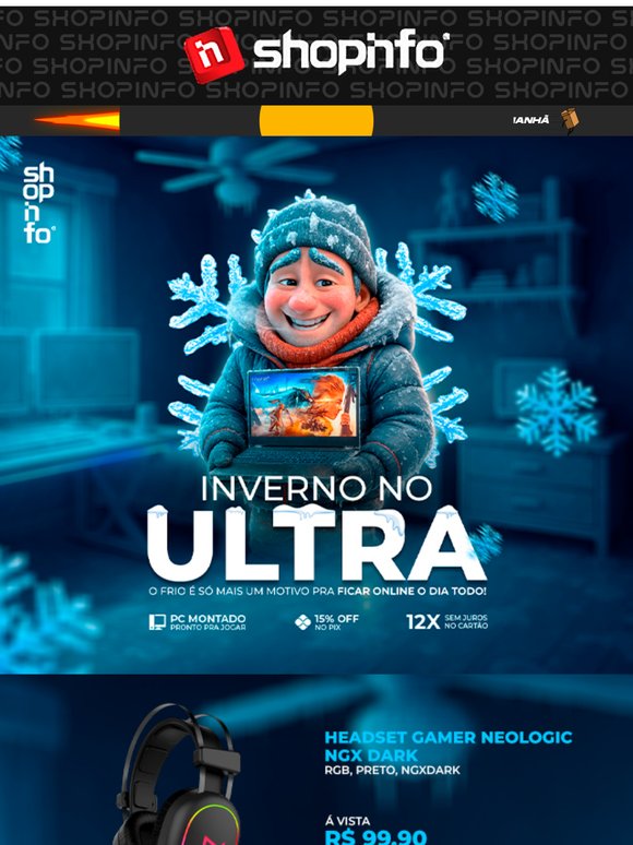 ❄️ Frio? Fica online com estilo e performance