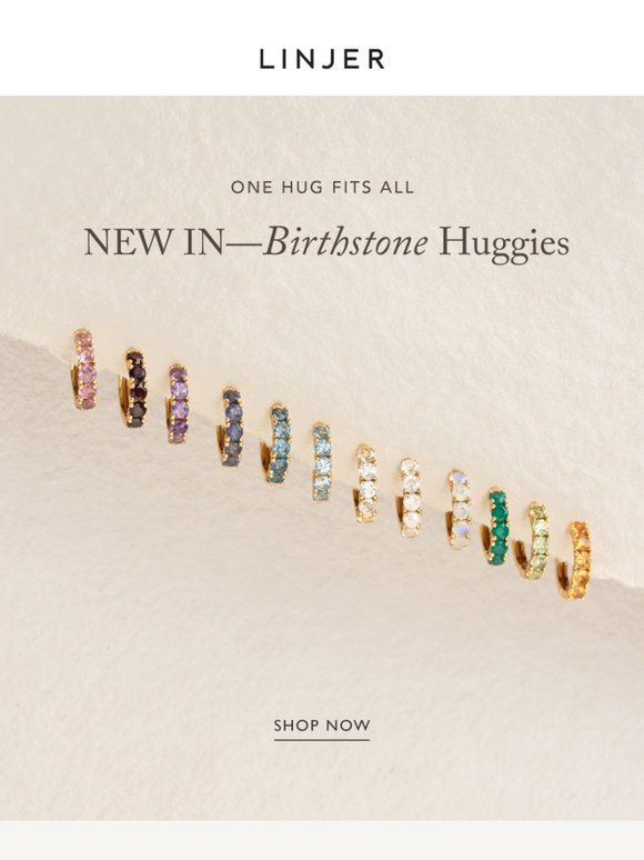 NEW IN: Birthstone Huggies