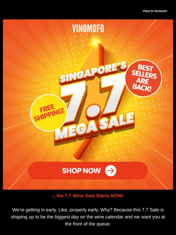 —, the 7.7 SALE IS ON NOW, 🍷🔥