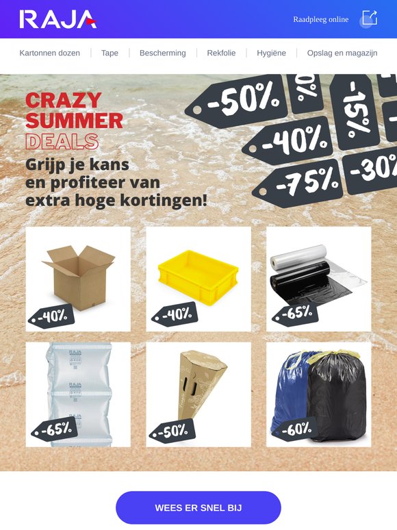 Crazy Summer Deals: hoge kortingen op onze producten in uitverkoop