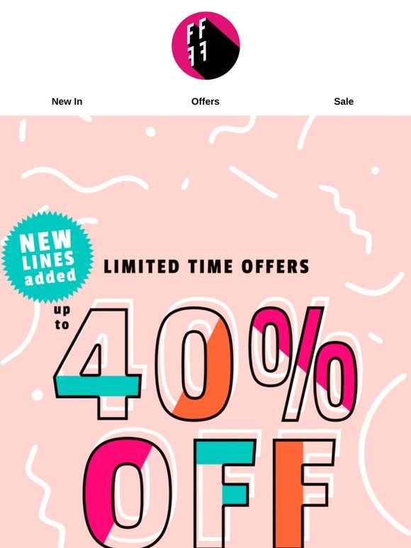 Up to 40% off = 100% Want 😍