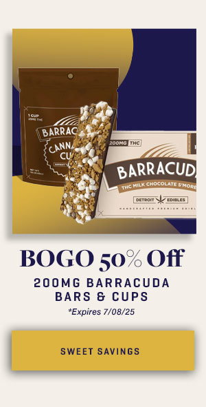 BOGO 50% Off Barracuda Bars & Cups