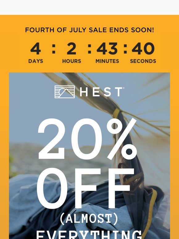 20% off (almost) everything ends soon!