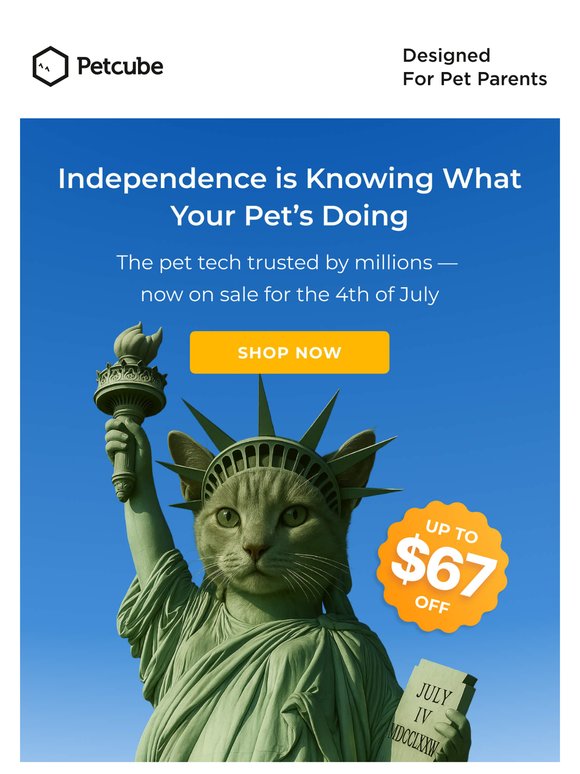 Stars, stripes, and up to $67 OFF all pet tech