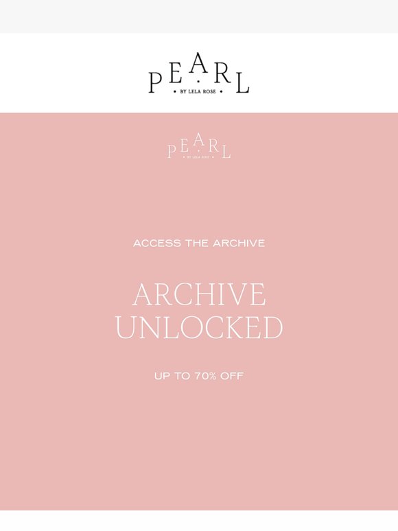 Archive Unlocked - Up to 70% off