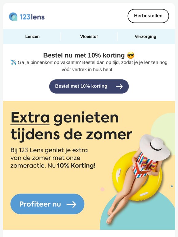 10% korting ligt voor je klaar ☀️