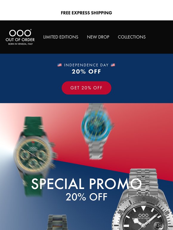 Today’s the Day: 20% OFF