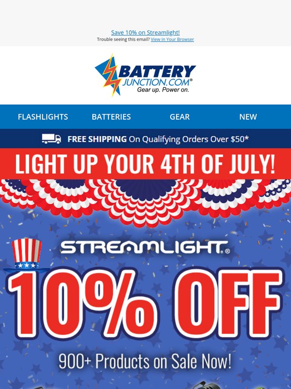 Stars, Stripes, and Streamlight - 10% Off Sale!
