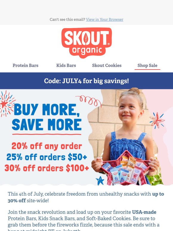 ✨Snack like it’s 1776—Up to 30% Off!