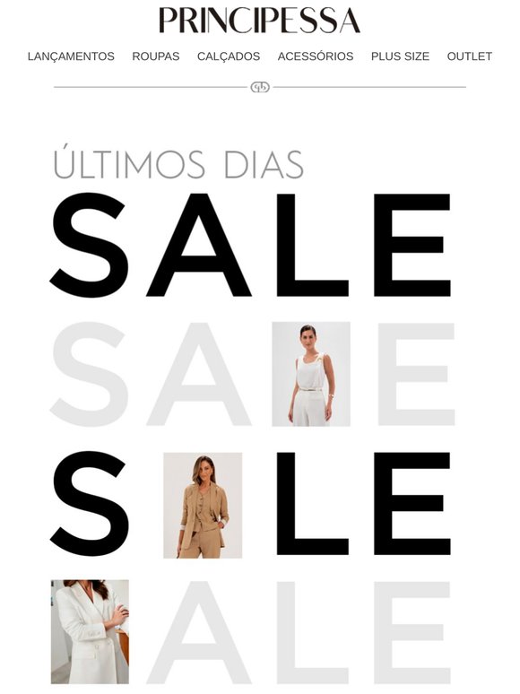 Últimos dias de SALE – as peças mais desejadas com até 60% OFF!