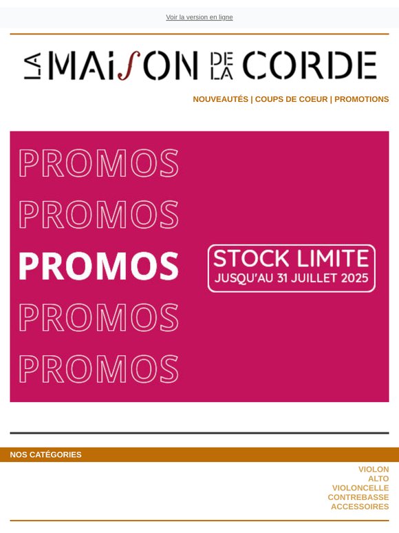 Promotions estivales