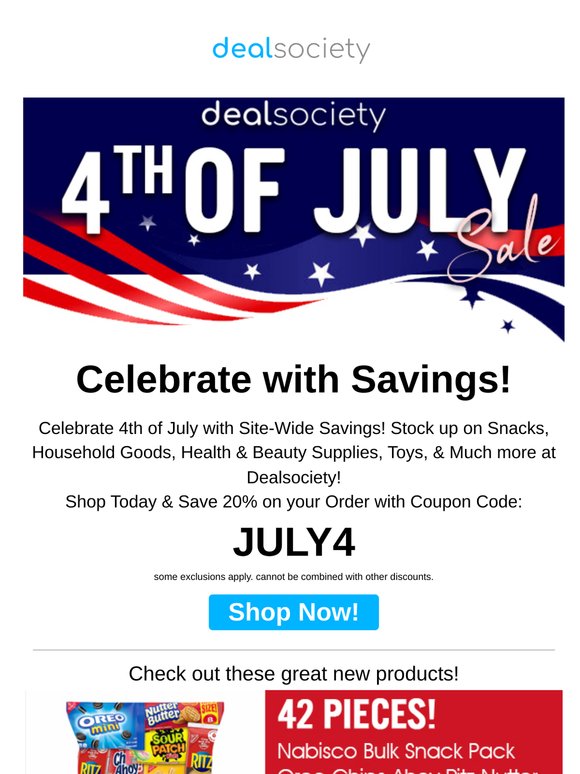 Enjoy 4th of July with Savings All Weekend!