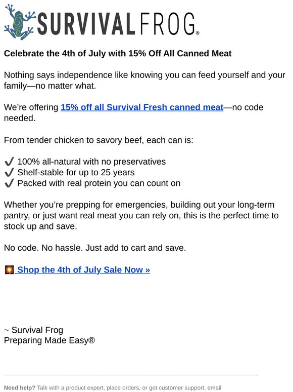 🎆 4th of July Sale