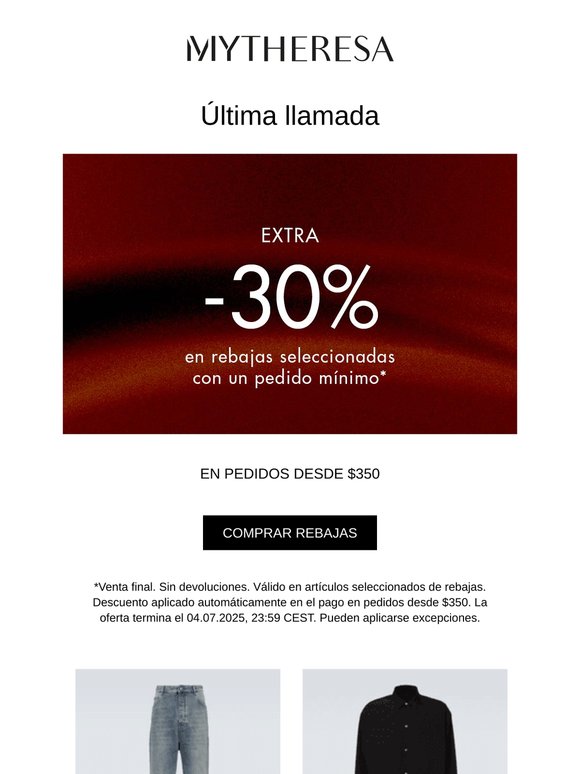 No esperes: -30% extra en lo mejor de rebajas