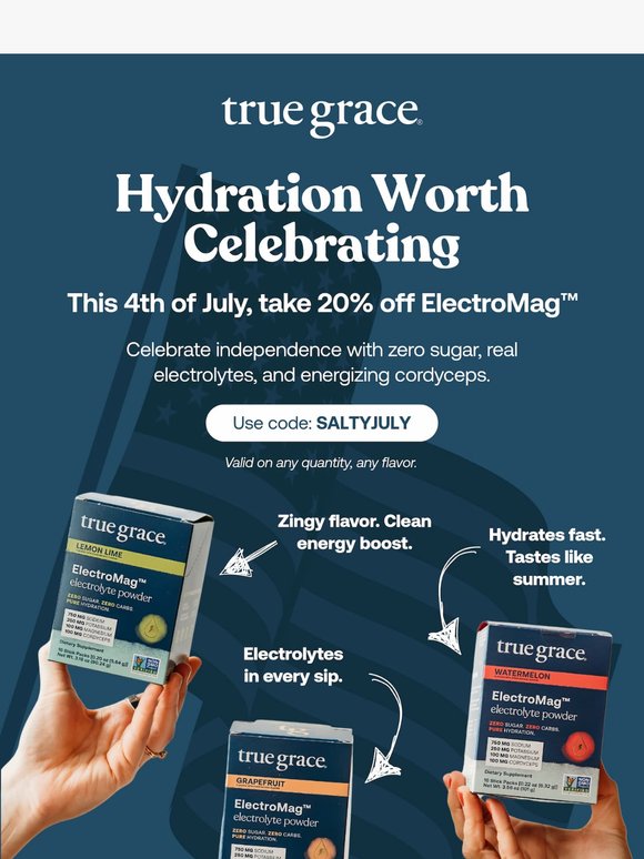Hydrate smarter this 4th — 20% off ElectroMag™