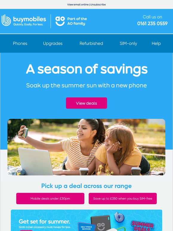 Grab a hot deal on a handset 🌞📲