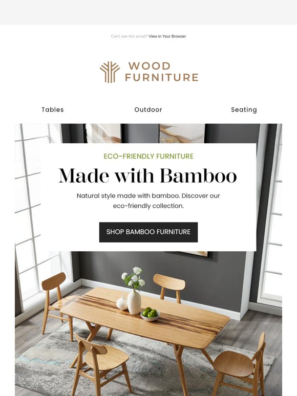 25% Off Bamboo Furniture for Your Holiday Celebrations🍃