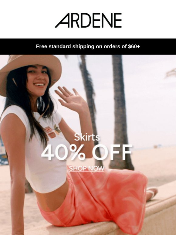40% off skirts + tanks = fits for days 🌞