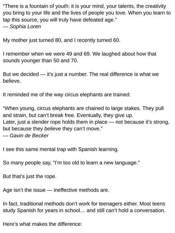 🌟 Your Spanish fountain of youth