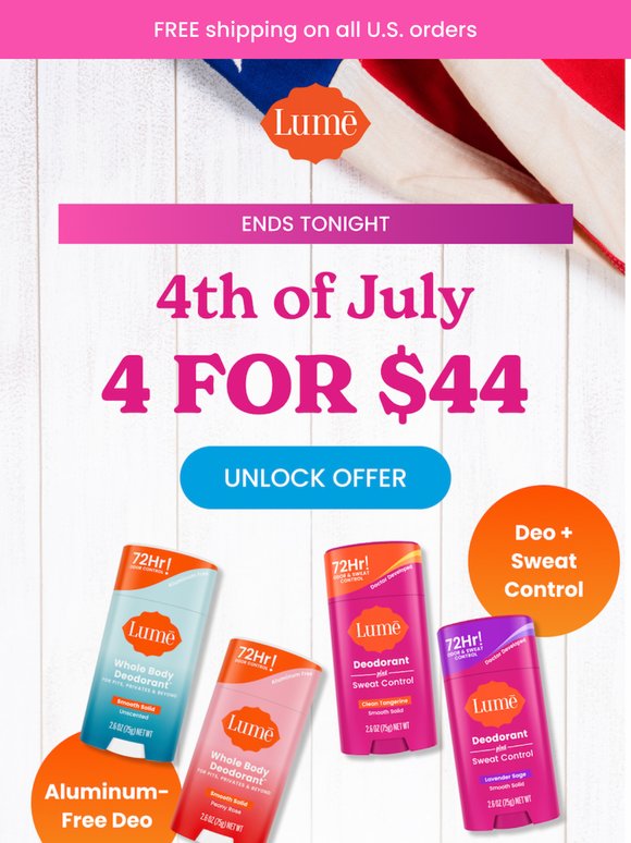 Last call for 4 for $44 Sticks!