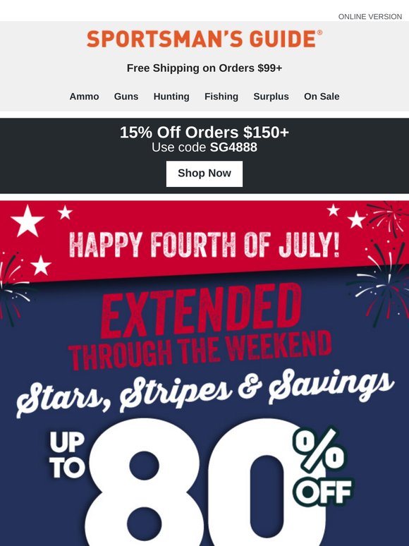 Happy 4th of July | Celebrate with Up to 80% Deals