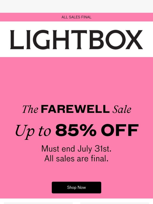 Shop The Farewell Sale